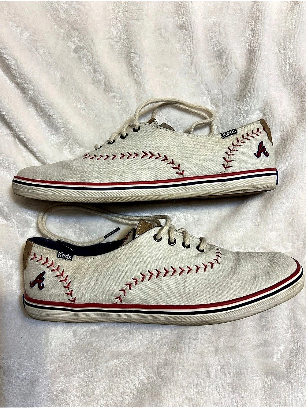Keds MLB Atlanta Braves Baseball Sneakers White US 9.0